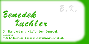 benedek kuchler business card